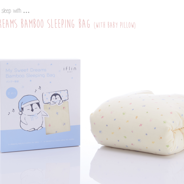 My Sweet Dreams Bamboo Sleeping Bag (with Baby Pillow)