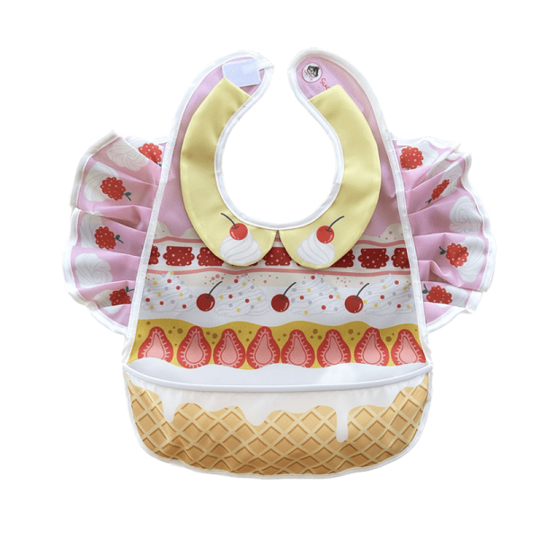 Waterproof Baby Bib Bibbella Vanilla Strawberry