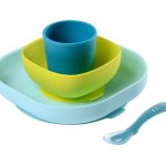Beaba Slicone Meal Set of 4 - Blue