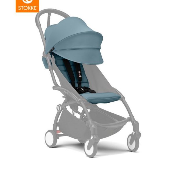 Stokke YOYO3 White Frame & 6+ Aqua Bundle - Aqua