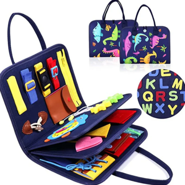 Montessori Busy Book - Blue Dino